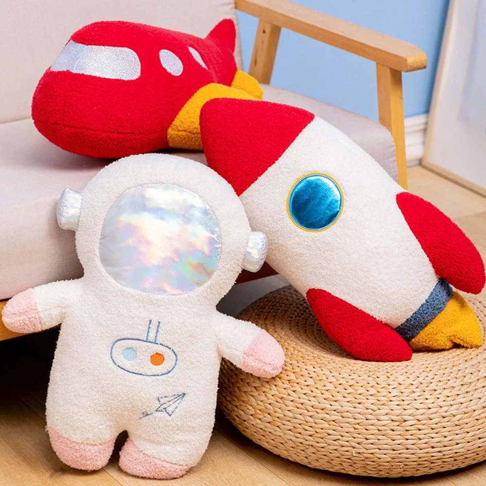 50CM Rocket Pillow Space Shuttle Doll Children's Flying Saucer Ragdoll Astronaut Universe Series Plush Toy Doll Christmas 4