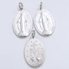 50pcs of Alloy Vintage Miraculous Medal Blessed Mary Pendant with Split Ring 3