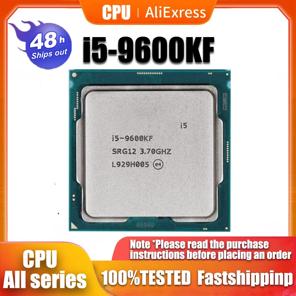 

Used Intel Core i5-9600KF i5 9600KF 3.7 GHz Six-Core Six-Thread CPU Processor 9M 95W LGA 1151