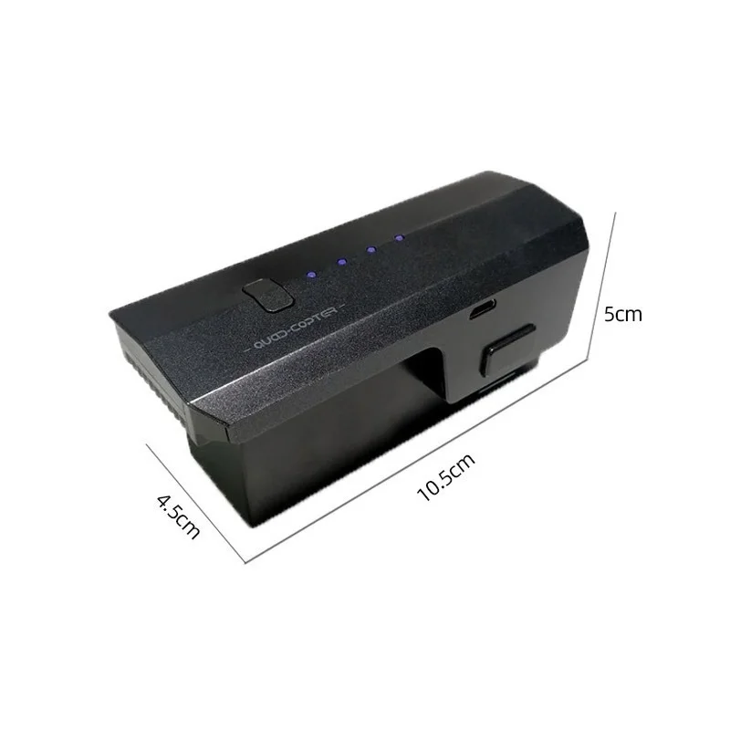 Batterie insérée dans le compartiment du drone SJRC F11-4K PRO, prête à l'emploi.