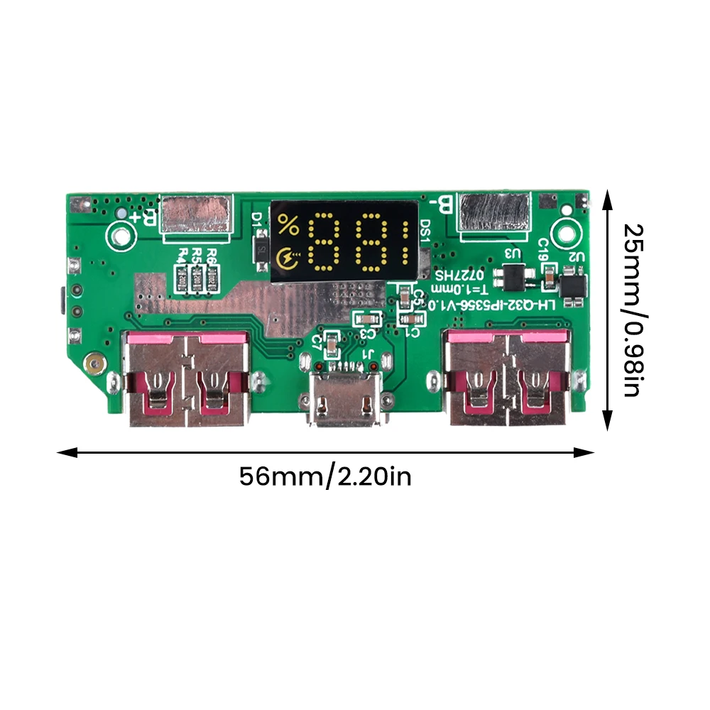 Lithium Battery Fast Charging Module DIY Mobile Power Motherboard USB + Type C Interface For PD QC etc Fast Charging Protocols