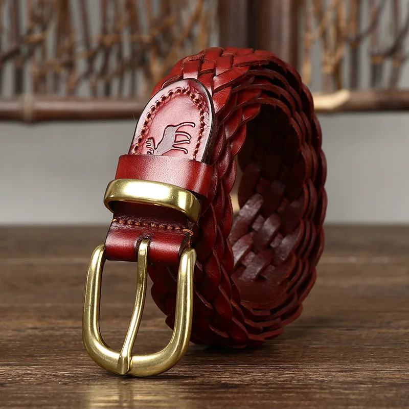

3cm Wide Needle Buckle Belt for Women's Free Shipping Belongs To DIY Hand Woven Luxury Quality Copper Belt Buckle for Women