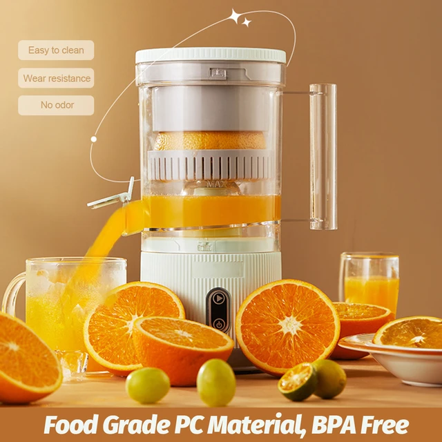 Exprimidor eléctrico de cítricos, recargable, inalámbrico, portátil, con  USB, exprimidor automático de jugo de frutas para naranja, limón, pomelo