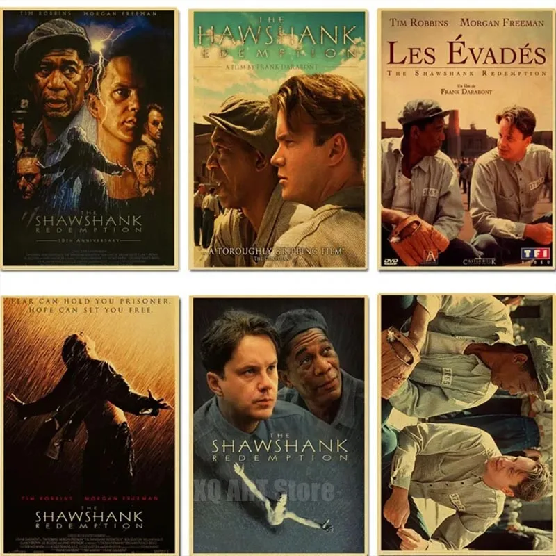 

The Shawshank Redemption Retro Posters Vintage Movies Kraft Picture Print Wall Decor Interior For Living Home Bar Cafe Frameless