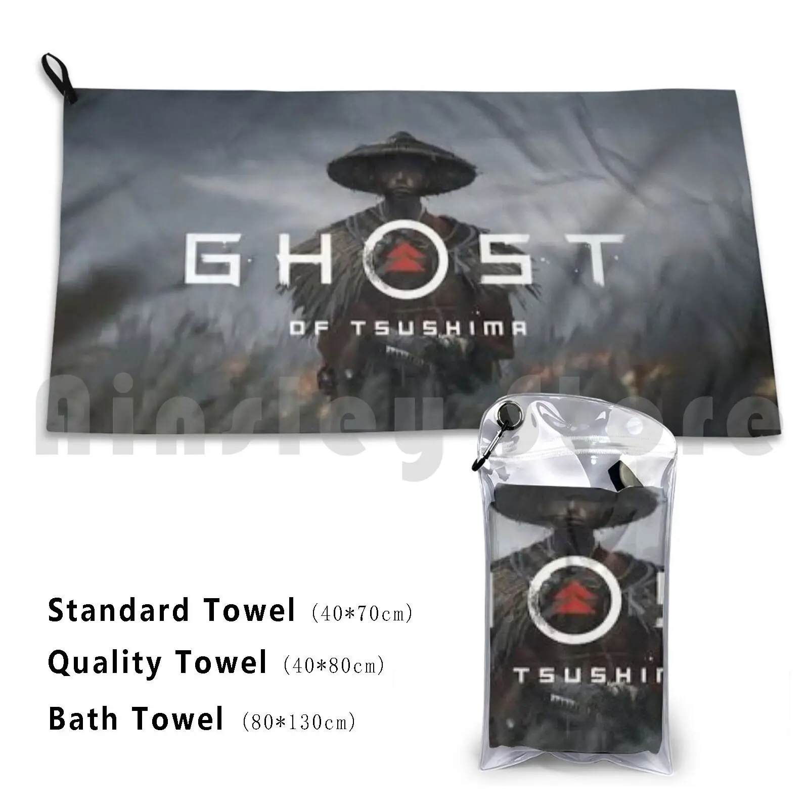 Ghost Of Tsushima Bath Towel Beach Cushion Ghost Of Tsushima Japan Ghost Ps4 Tsushima Japanese Game