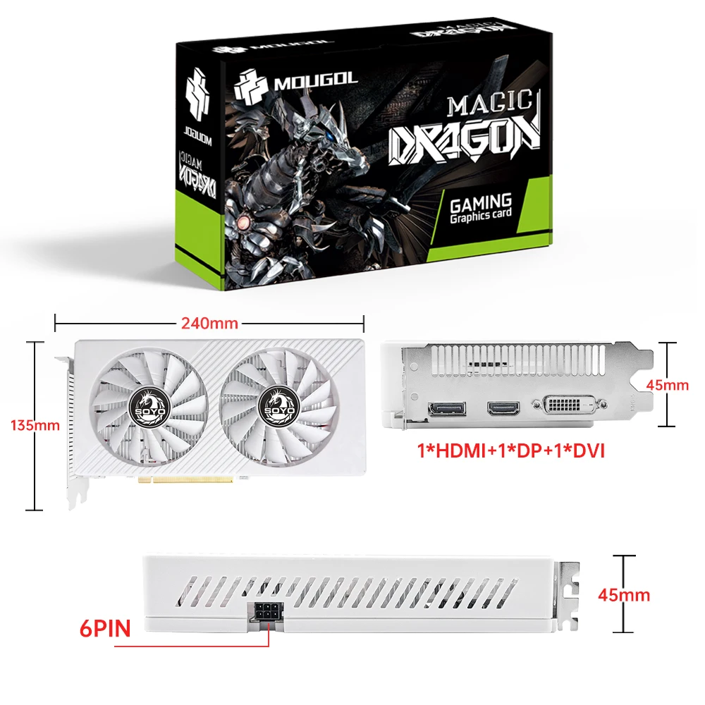 MOUGOL AMD Radeon RX580 8 ギガバイトグラフィックスカード GDDR5