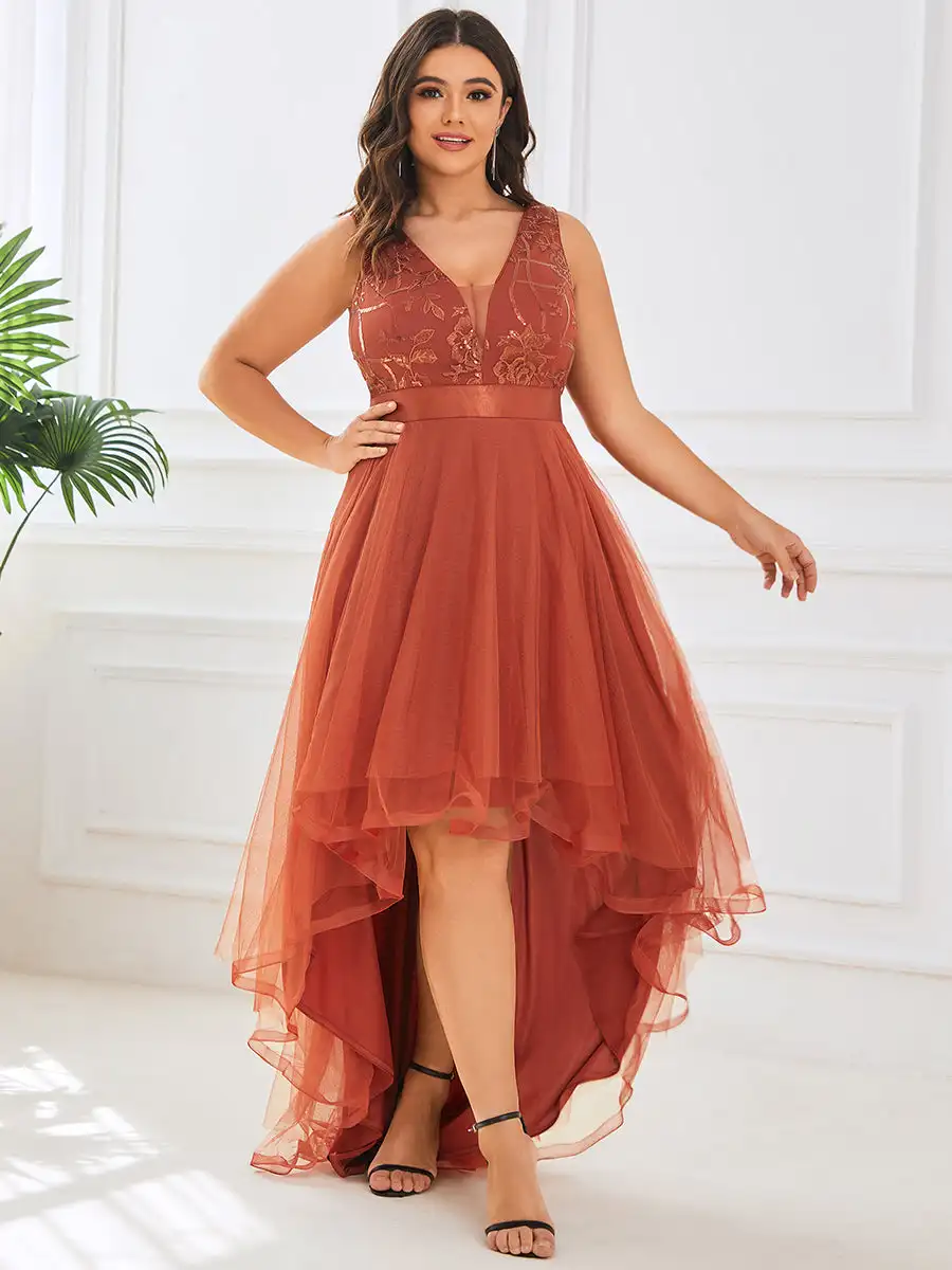 plus-evening-dresses-sleeveless-high-low-v-neck-tulle-2024-ever-pretty-of-prom-dresses-with-burnt-orange-sequin-appliques-gown