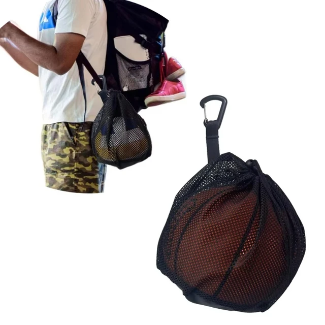 1PC Portable Drawstring Basketball Backpack Mesh Bag Football Soccer Volleyball Ball Storage Bags Outdoor Sports Traveling