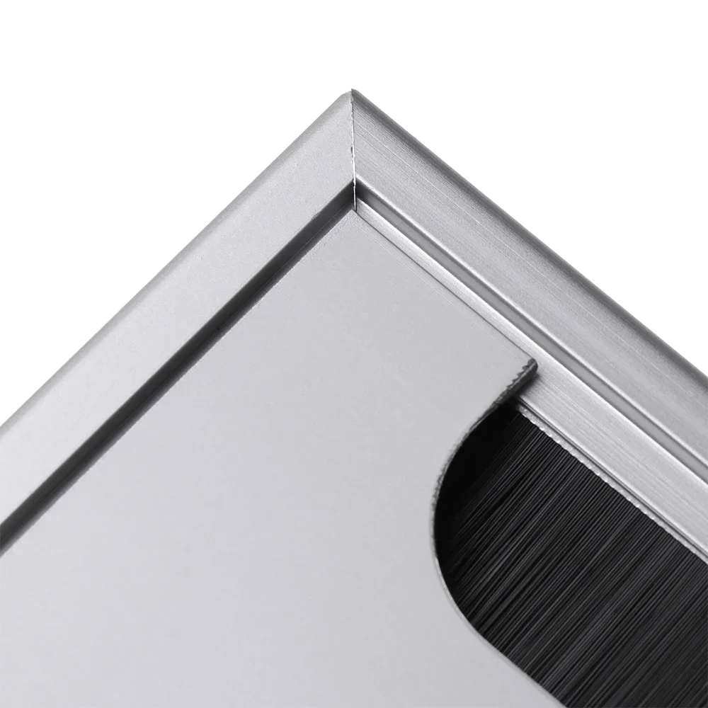 Description Picture 5 of itemAluminum Alloy Wire Hole Cover PC Desk Rectangular Line Box Cable Grommet Desk Table Hole Cover Outlet Port Cable Fixing
