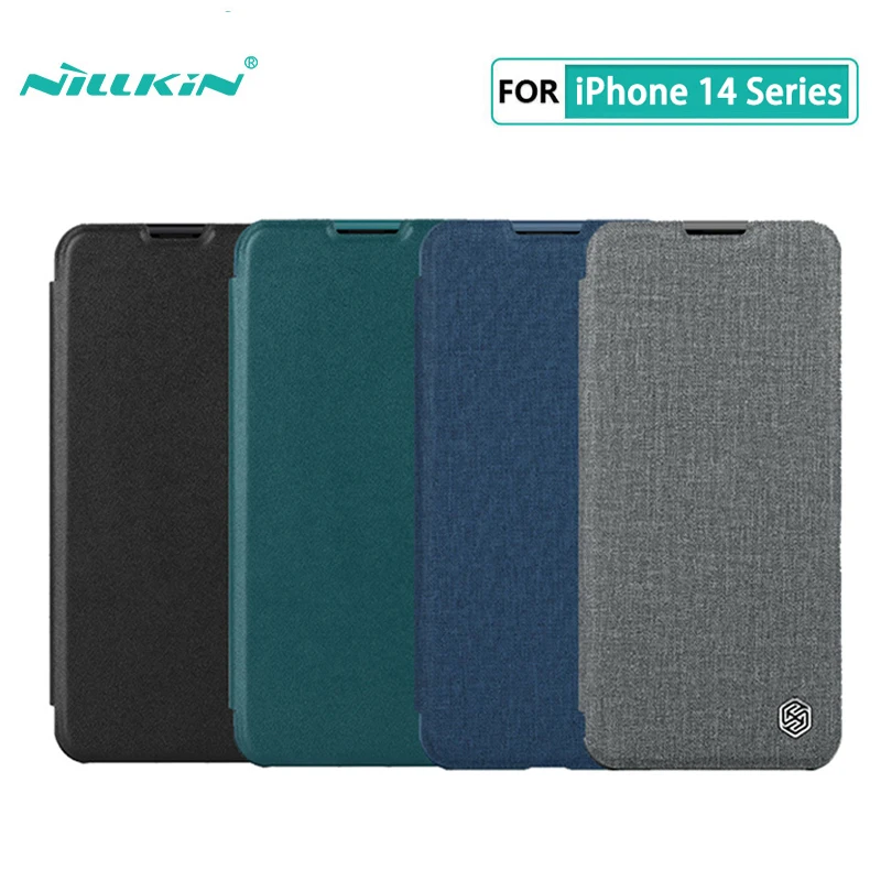 

Для iPhone 14 Pro Max Чехол Nillkin Qin Card Pocket Кошелек сумка Кожаный флип-чехол для iPhone14 Plus Чехол