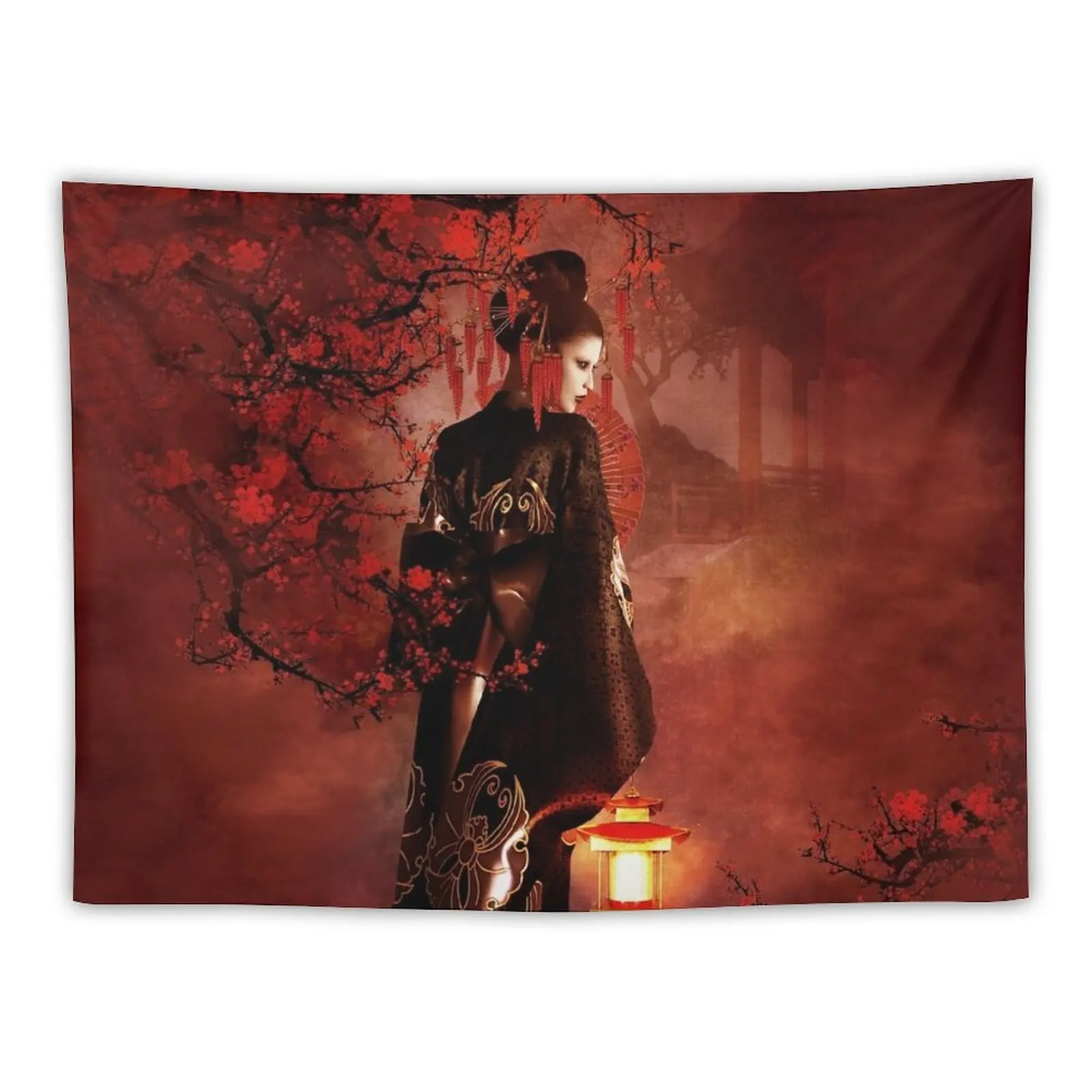 

Sakura Red Tapestry Decorative Wall Tapestry Room Decor Aesthetic Things To The Room Outdoor Decoration