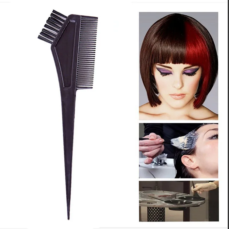 Sdattor Hairdressing Tools Hair Color Brush Tint Hair Dye Brush Twin Headed Brushes Salon Hair Mixing Bowl Brushes for Hairdress