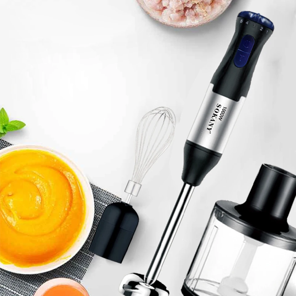 SK1710-4 Electric Hand Held Stick Blender Portable Milk Frother 4-in-1 500W  Immersion Blenders for Kitchen Soup Smoothie Puree - AliExpress