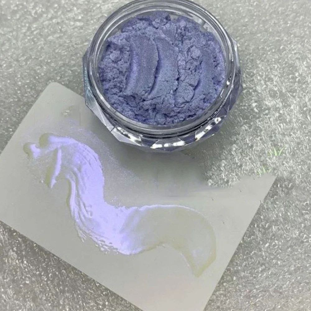 1 Jar Iridescent Pearl Effect Nail Art Powder - Mirror Chrome Aurora Mermaid Finish