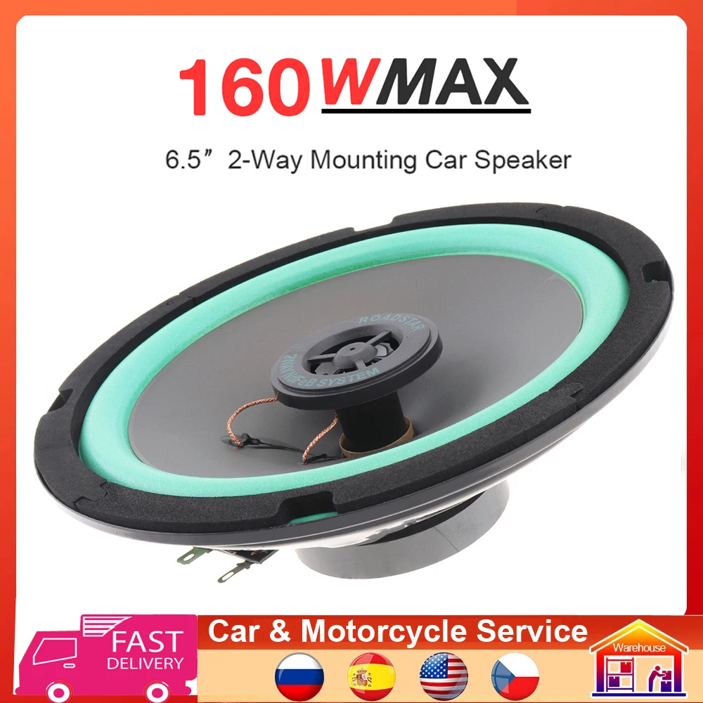 1pcs 4/5/6.5 inch 100W/160W Car HiFi Coaxial Speaker Auto Door Music Stereo Full Range Frequency Car Speaker