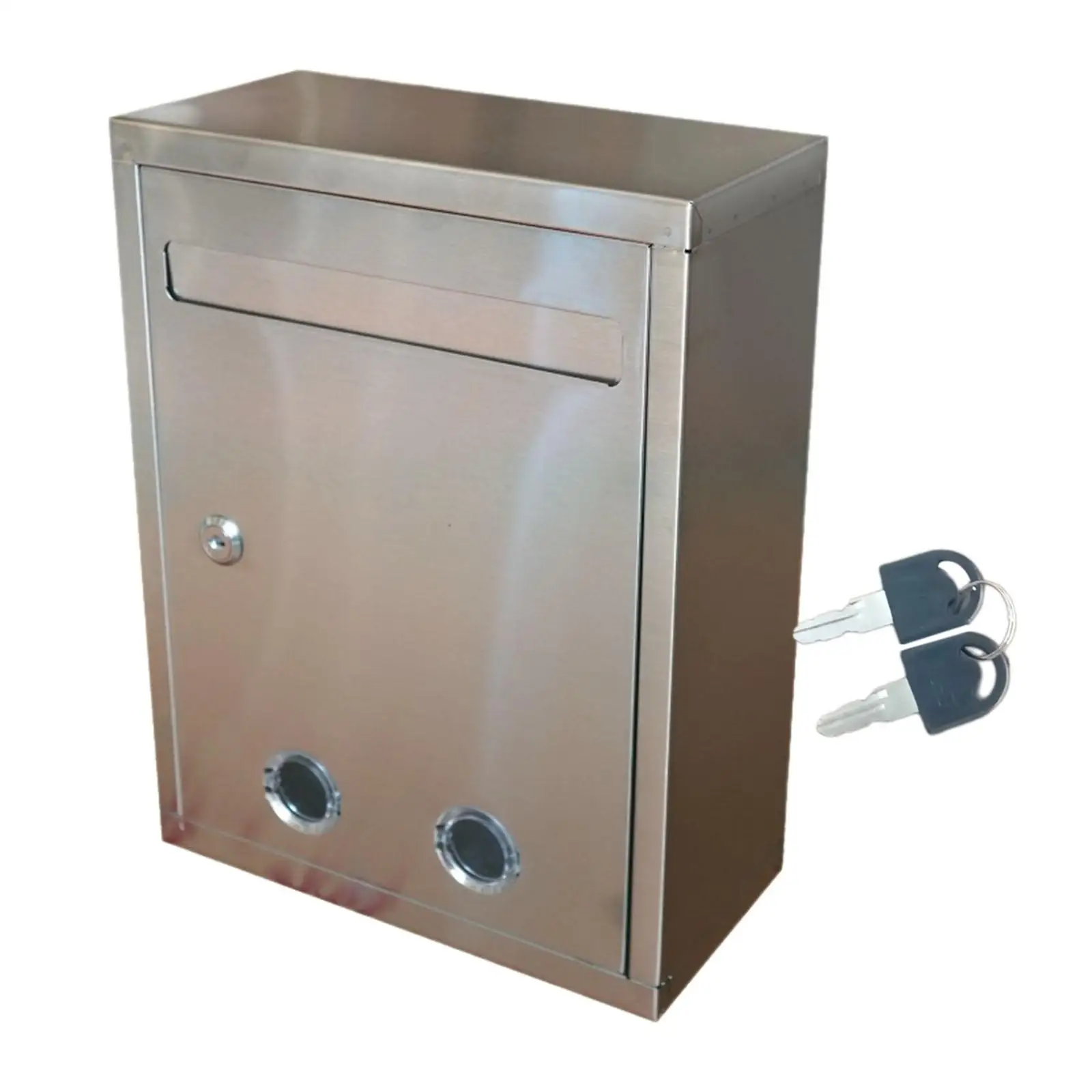 Suggestion Box Donation and Collection Key Drop Box Stainless Steel Organizer Ballot Comment for Charity Tip Jar Ballots