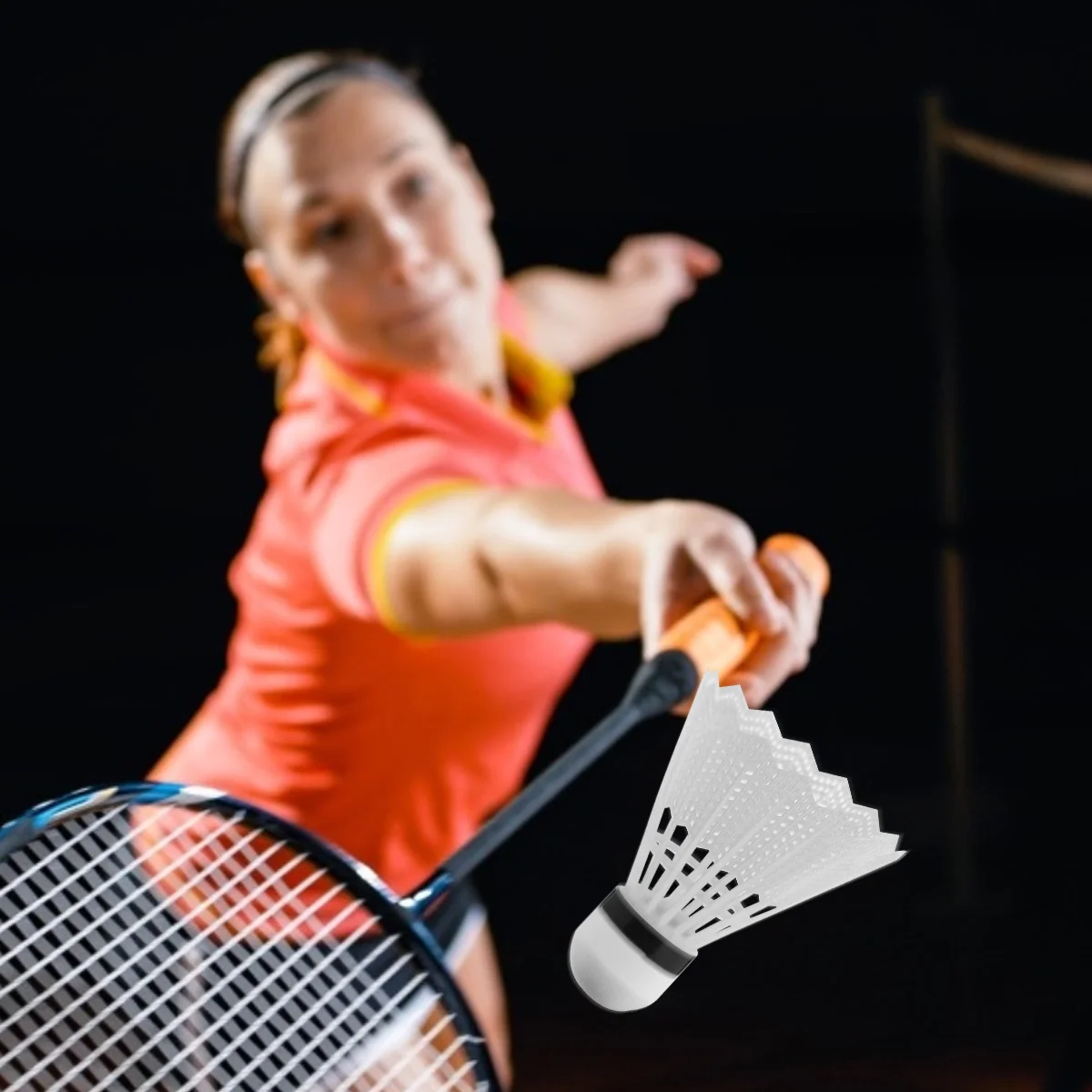 Multicolor Plastic Badminton Balls Durable Nylon Crown Stable Flying Training Shuttlecocks Racquet Sports 12Pcs