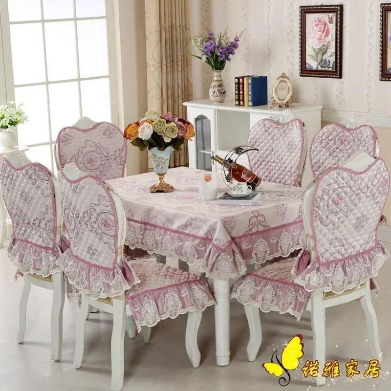 

Quality cotton and linen table cloth chair covers cushion tables and chairs bundle chair cover lace cloth set tablecloths