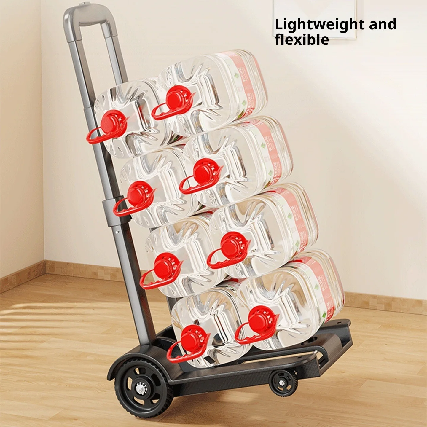 Carrello per ruote Carrello per bagagli pieghevole Carrello per carriola pieghevole Carrello per bagagli da viaggio Carrello per la spesa Carrello portatile per uso domestico - immagine 3