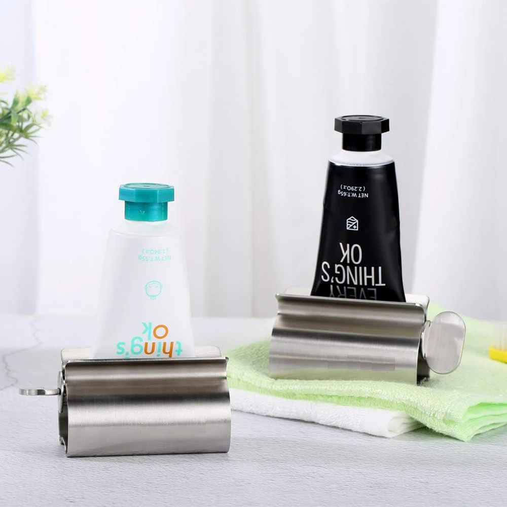 New Stainless Steel Wringer Roller Rotate Dispenser for Ointments Cosmetics Bathroom Accessories Toothpaste Squeezer Tube Roller 2
