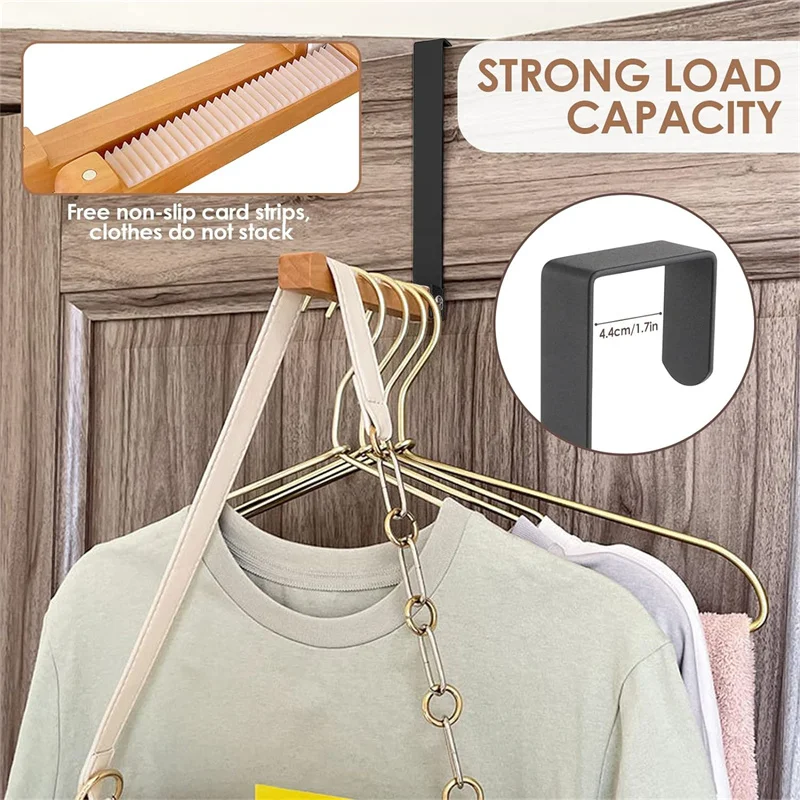 Wall-mounted Door Rear Hanger Metal No Punching Wood Metal Folding Hook Clothes Scarves Hanger Coat Hat Storage Hanging Hook storage hook,door hook