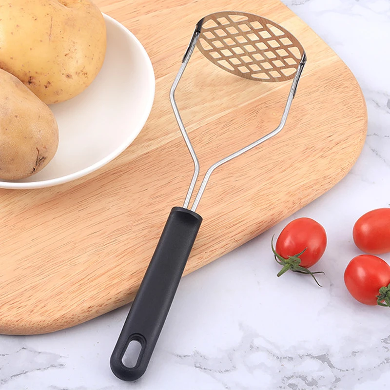 1pc Stainless Steel Manual Potato Masher Garlic Masher Creative Potatoes Pumpkin Sweet Potato Masher Kitchen Gadgets potato masher