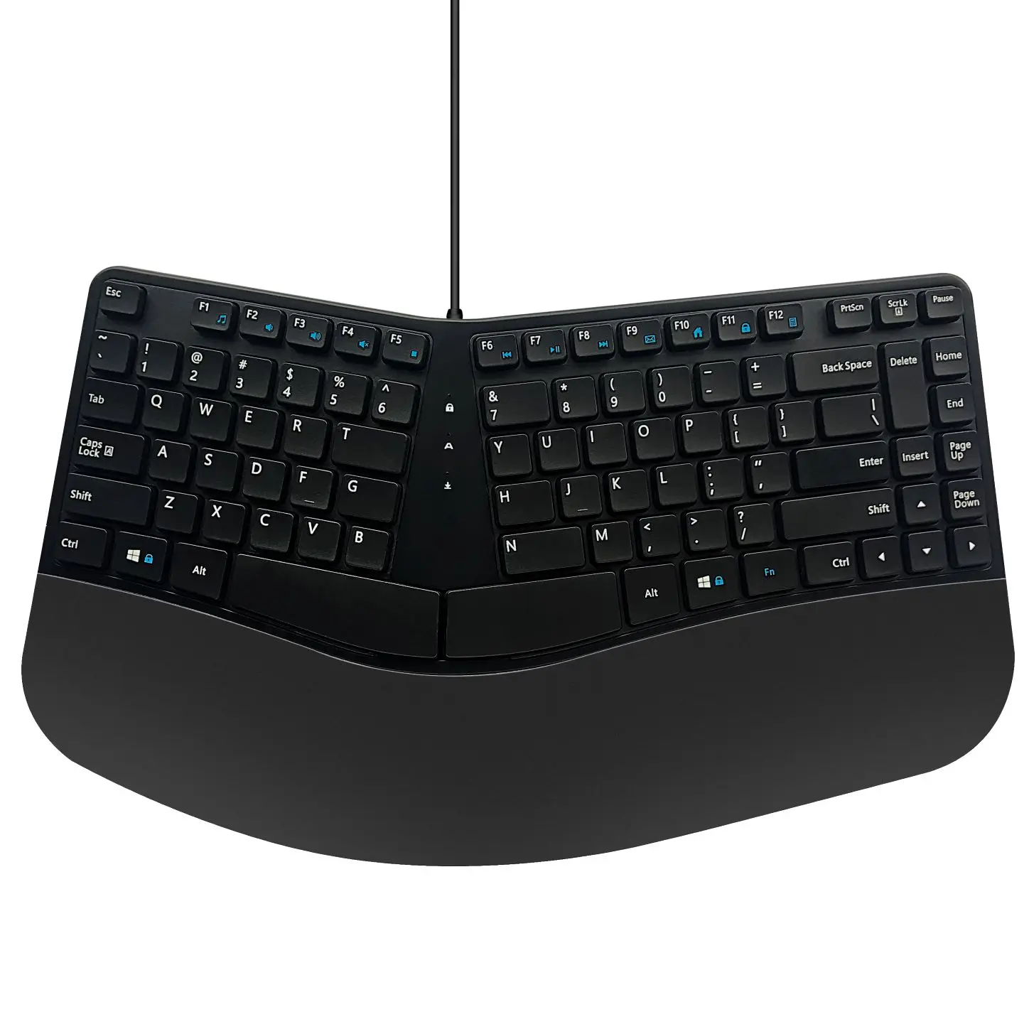 Aopei-teclado Split Ergonômico com Design Descanso de Pulso Usb com Fio Teclado Ergonômico para Windows Mac Android - Imagem 5