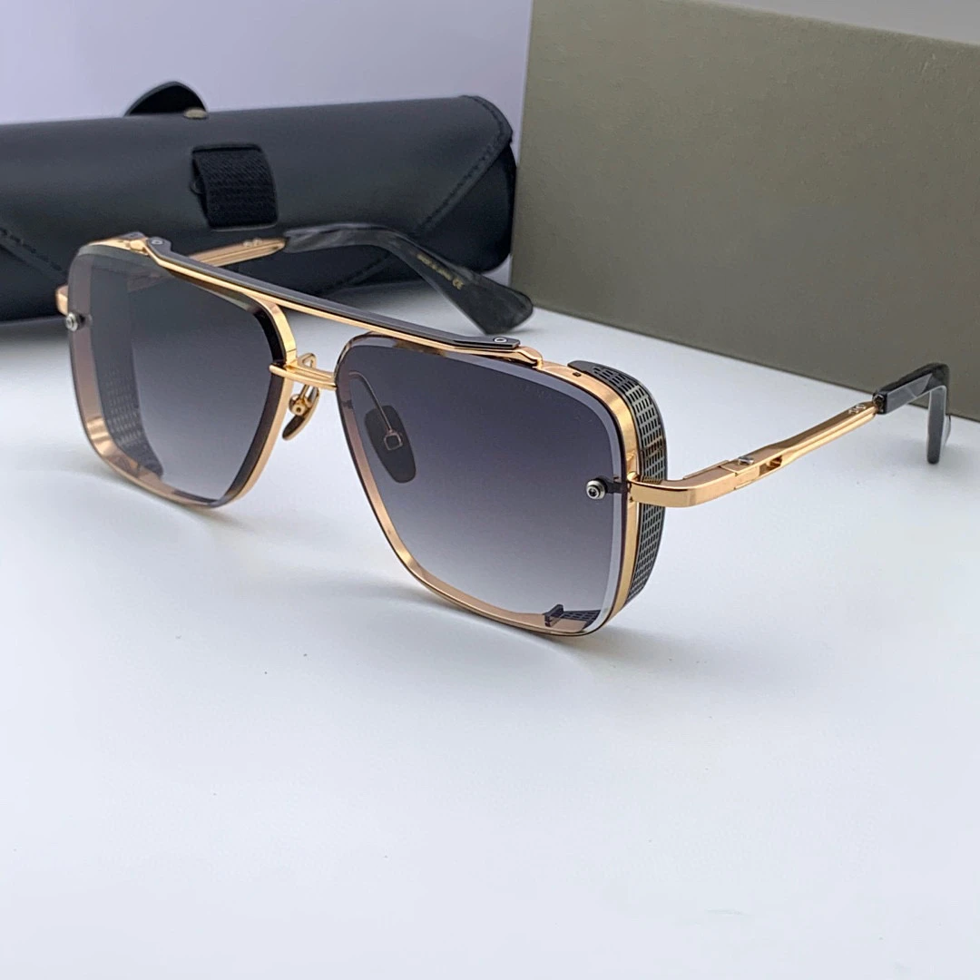 Gafas de de alta calidad para hombre y mujer, lentes de sol con diseño de moda, estilo de titanio, con caja, A Mach Six LIMITED EDITION| | - AliExpress