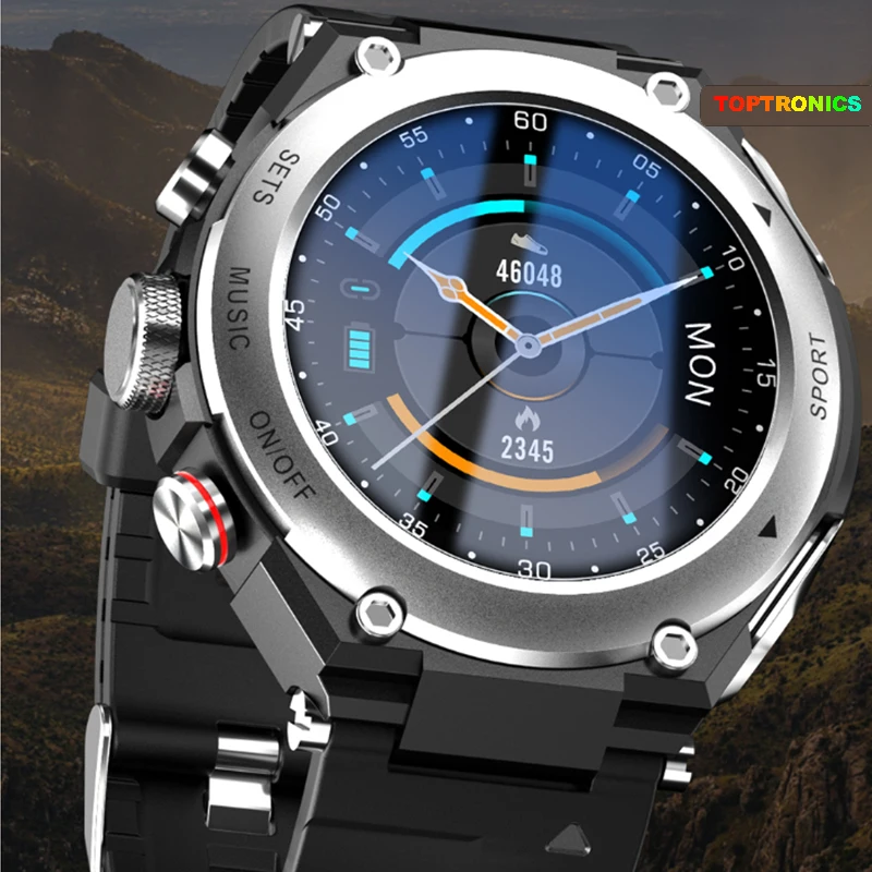 

High End New Bluetooth Call Smart Watch Men MP3+TWS 9D Sound Effect Wireless Long Battery Life 128MB Large Memory Music Watches