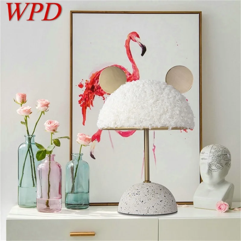 

WPD Modern Table Lamp Cartoon Creative LED Vintage Bedside Desk Light for Home Bedroom Children Decor