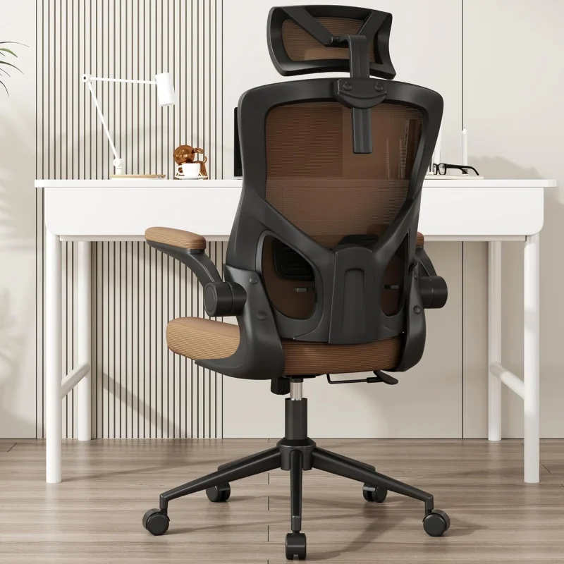 

, Ergonomic Mesh Desk Chair, High Back Computer Chair- Adjustable Headrest with Flip-Up Arms, Lumbar Support, Swivel Executive