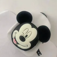 2023 New Children's Bag  Disney Donald Duck Mickey Mouse Cartoon Print Kids' Backpack Nylon Skin Contrasting Colors Schoolbags 5