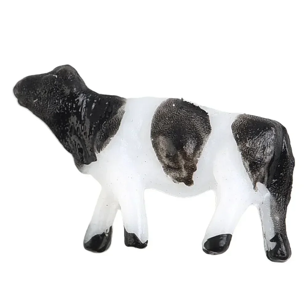 10pcs HO Scale Model Farm Animal Figures 1/87 Cows Fit For Train Building Layout - Foto 4