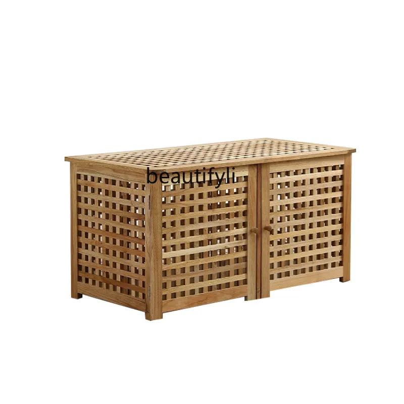

Solid Wood Coffee Table Nordic Small Apartment Double Door Tea Table Living Room Home Small Table Square Japanese Log Tea Table