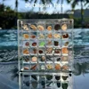 36 Grid Shell Storage Box Acrylic Mineral Stone Specimen Storage Box closet organizer jewelry organizer storage containers 4