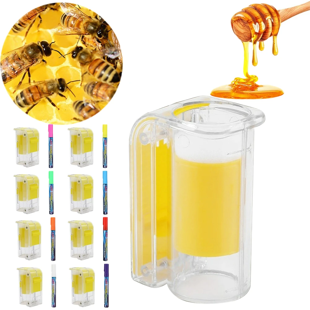 Attrape-reine Et Marqueur Pour Apiculture Akozon – En Plastique Léger Et Durable – Marquage Facile D'une Seule Main – Dimensions 5,5x4x9 Cm