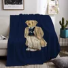 Summer Blanket for Sofas POLO Bears Fluffy Plaid Designer Blanket King Size Microfiber Bedding Interior for Home Sofa Blankets 1