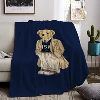 Summer Blanket for Sofas POLO Bears Fluffy Plaid Designer Blanket King Size Microfiber Bedding Interior for Home Sofa Blankets 1
