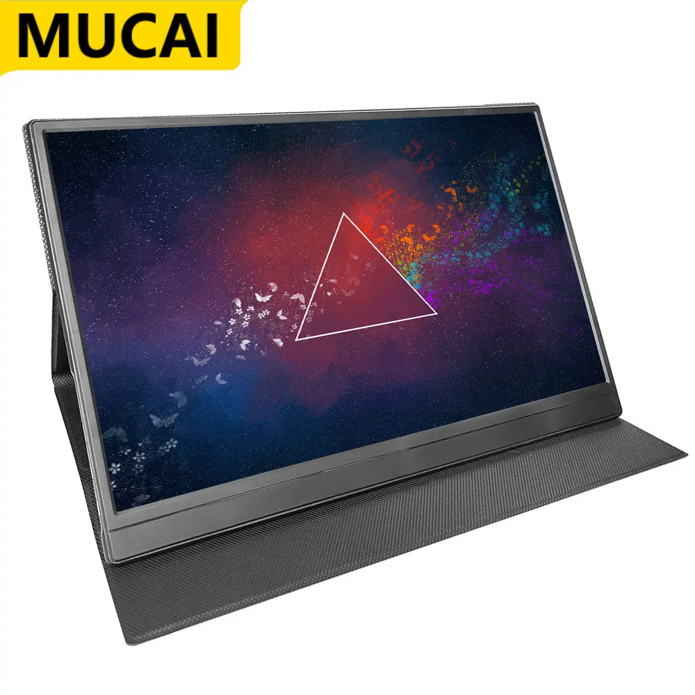  MUCAl 15.6 Inch Portable Monitor FHD Travel Gaming 15.6" Display 19201080 Screen for Laptop Phone Switch ps4 ps5 XboX MacBook 