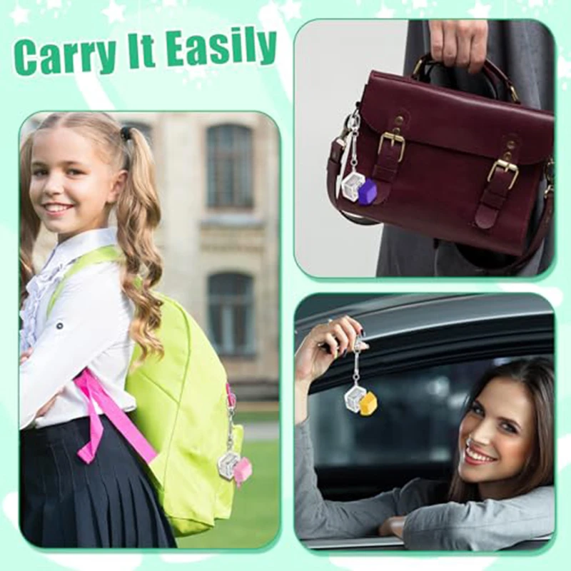 1/4/9Keys Finger Button Mechanical Keyboard Keycaps Keychain Fidget Toys Decompression Stress Relief Keyboard Clicker Kids Toy - 5