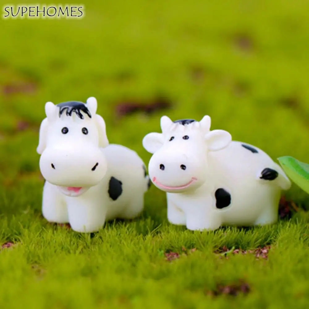 1/3 Pz Milch Latte Mucca Bovini Da Latte Fratello Vaca Modello Piccola Statua Statuetta In Resina Artigianato Figura Ornamento Miniature
