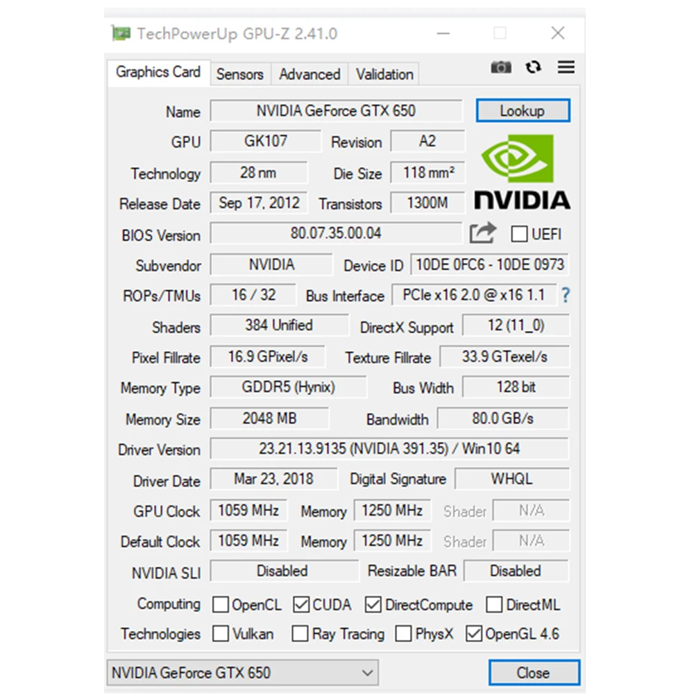 graphics card for desktop GTX650 Graphics Card 128Bit 2GB GDDR5 VGA PCI-E 2.0 X16 VGA DVI-I HD Video Cards for NVIDIA GeForce GTX 650 2G best graphics card for pc