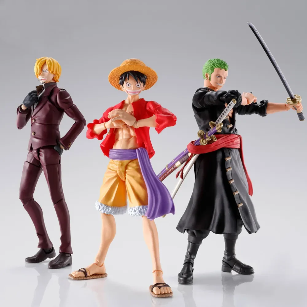 

В наличии One Piece S.H. Фигуртс Луффи Зоро санцзи аниме оригинальные ПВХ фигурки героев рейда на Onigashima игрушки для детей