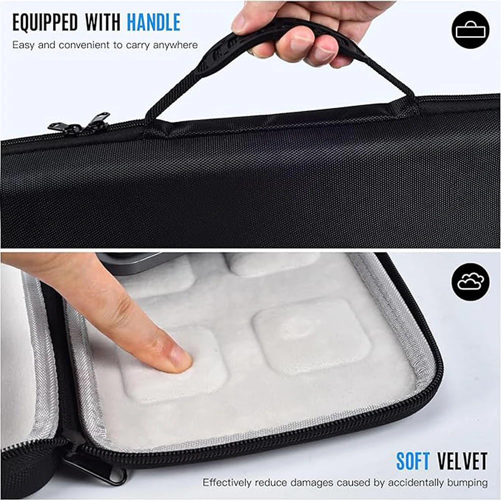 Compact Shockproof EVA Hard Shell Carrying Case for Wireless Keyboard Storage