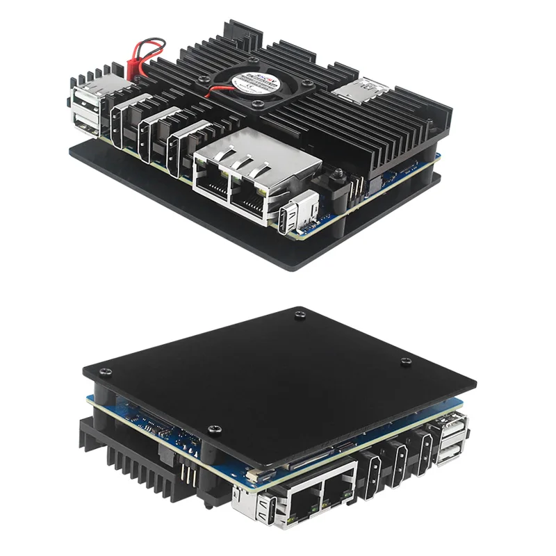 Caixa de Alumínio Orange pi Plus Shell de Resfriamento Passivo Ativo com Ventilador Chave de Fenda Dissipador de Calor para Opi Plus 16gb gb 4g - Imagem 6