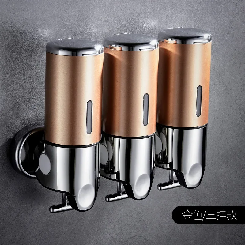 1-3pcs 벽 마운트 광장 수동 액체 비누 디스펜서 샴푸 컨테이너 비누 및 젤 디스펜서 욕실 액세서리 500ML