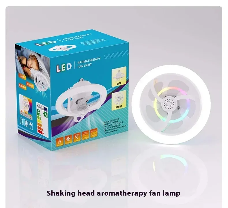 LED360° Remote Control Shaking Fan Light 50W