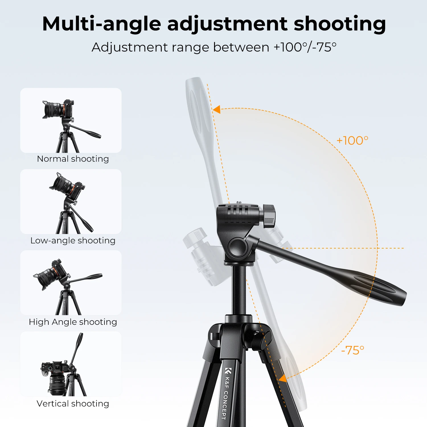 K&F Concept m Aluminum Lightweight Tripod with