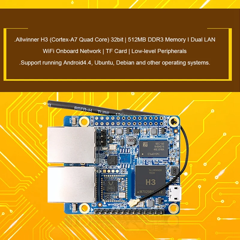 Orange Pi R1   ̱ ,  Ʈũ Ʈ   α׷, 512MB H3