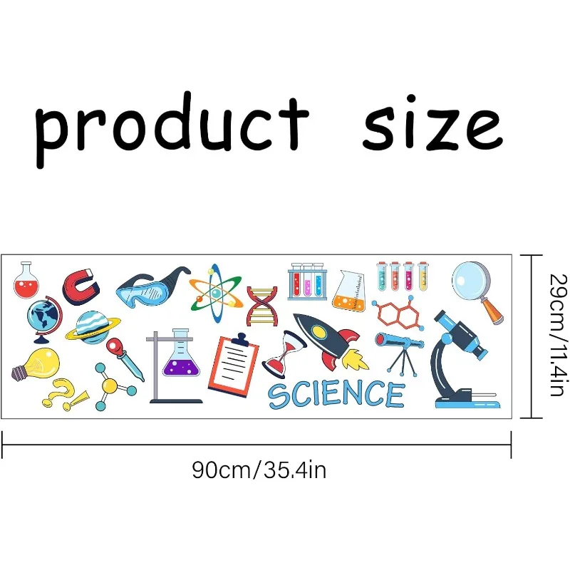 Wall stickers self adhesive stickers kitchen wall sticker 23Count Science Element Theme Wall Sticker Science Lab Supplies Pattern Wall Decal Peel PVC Decoration Stickers for Kitchen